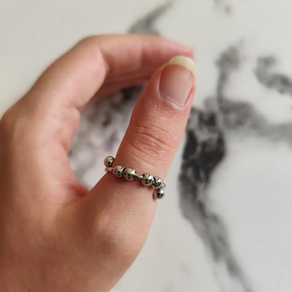 Bague Anti Stress Billes Rotatives | Nahia