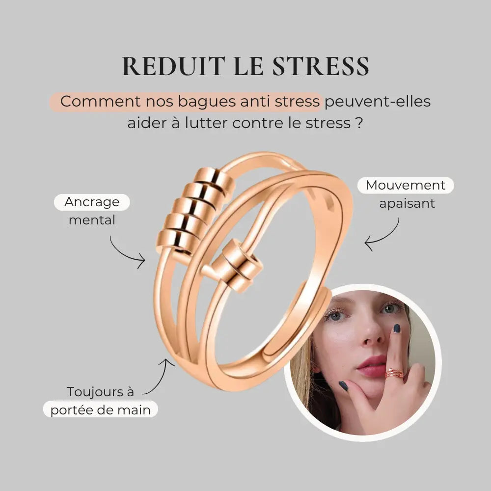 Bague Anti Stress Perles Rotatives | Oraya