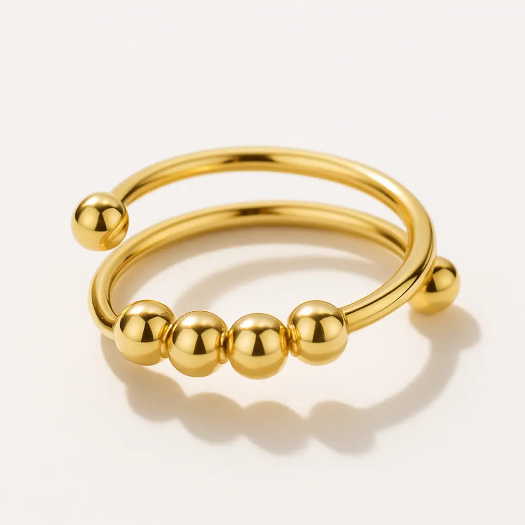 Bague Anti Stress Billes Rotatives | Nahia