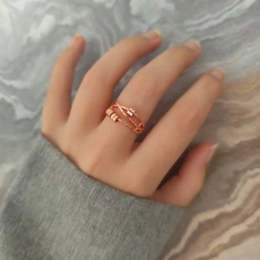 Bague Anti Stress Perles Rotatives | Oraya